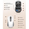 image:imageTECKNET Bluetooth Mouse  USB  BT1  BT2  Wireless Mouse for Laptop Silent Click Ergonomic Design 4800 DPI Computer Mice Wireless Dual Mode for Laptop Computer iPad MacBookGrayish White