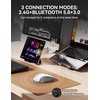 image:imageTECKNET Bluetooth Mouse  USB  BT1  BT2  Wireless Mouse for Laptop Silent Click Ergonomic Design 4800 DPI Computer Mice Wireless Dual Mode for Laptop Computer iPad MacBookGrayish White