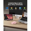 image:imageTECKNET Bluetooth Mouse  USB  BT1  BT2  Wireless Mouse for Laptop Silent Click Ergonomic Design 4800 DPI Computer Mice Wireless Dual Mode for Laptop Computer iPad MacBookPink