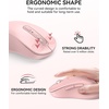image:imageTECKNET Bluetooth Mouse  USB  BT1  BT2  Wireless Mouse for Laptop Silent Click Ergonomic Design 4800 DPI Computer Mice Wireless Dual Mode for Laptop Computer iPad MacBookPink