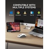 image:imageTECKNET Bluetooth Mouse  USB  BT1  BT2  Wireless Mouse for Laptop Silent Click Ergonomic Design 4800 DPI Computer Mice Wireless Dual Mode for Laptop Computer iPad MacBookGrayish White