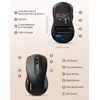 image:imageTECKNET Bluetooth Mouse  USB  BT1  BT2  Wireless Mouse for Laptop Silent Click Ergonomic Design 4800 DPI Computer Mice Wireless Dual Mode for Laptop Computer iPad MacBookBlack