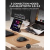 image:imageTECKNET Bluetooth Mouse  USB  BT1  BT2  Wireless Mouse for Laptop Silent Click Ergonomic Design 4800 DPI Computer Mice Wireless Dual Mode for Laptop Computer iPad MacBookLight Grey