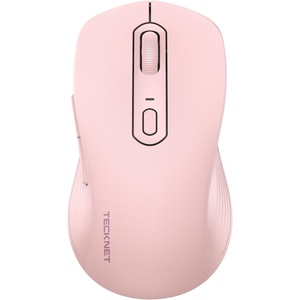 image:imageTECKNET Bluetooth Mouse  USB  BT1  BT2  Wireless Mouse for Laptop Silent Click Ergonomic Design 4800 DPI Computer Mice Wireless Dual Mode for Laptop Computer iPad MacBookPink