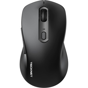 image:imageTECKNET Bluetooth Mouse  USB  BT1  BT2  Wireless Mouse for Laptop Silent Click Ergonomic Design 4800 DPI Computer Mice Wireless Dual Mode for Laptop Computer iPad MacBookBlack