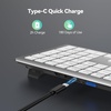 image:imageTECKNET Bluetooth Keyboard Rechargeable 4Device Free Switching 24GBT UltraSlim Full Size Wireless Keyboard Quiet Typing for PCLaptopSmart TVPhone Adjustable Stand 12 Multimedia KeysWhite