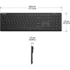 image:imageTECKNET Bluetooth Keyboard Rechargeable 4Device Free Switching 24GBT UltraSlim Full Size Wireless Keyboard Quiet Typing for PCLaptopSmart TVPhone Adjustable Stand 12 Multimedia KeysBlack