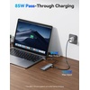 image:imageTECKNET USB C Hub 4K60Hz 5in1 USBC to HDMI Adapter with 100W Power Delivery USBCUSBA 30 Data Ports HDMI to USB C Multiport Adapter for MacBook iPad iPhone Nintendo Switch Steam Deck USB HubGrey