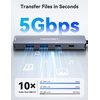image:imageTECKNET USB C Hub 4K60Hz 5in1 USBC to HDMI Adapter with 100W Power Delivery USBCUSBA 30 Data Ports HDMI to USB C Multiport Adapter for MacBook iPad iPhone Nintendo Switch Steam Deck USB HubGrey