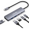 image:imageTECKNET USB C Hub 4K60Hz 5in1 USBC to HDMI Adapter with 100W Power Delivery USBCUSBA 30 Data Ports HDMI to USB C Multiport Adapter for MacBook iPad iPhone Nintendo Switch Steam Deck USB HubGrey