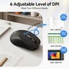 image:imageTECKNET Wireless Mouse with LED Display  BT52BT5024G  Computer Mouse TypeC Rechargeable with Vision 4800DPI Computer Mice Silent Click TriMode Bluetooth Mouse for Laptop iPad MacBookGrey
