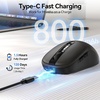 image:imageTECKNET Wireless Mouse with LED Display  BT52BT5024G  Computer Mouse TypeC Rechargeable with Vision 4800DPI Computer Mice Silent Click TriMode Bluetooth Mouse for Laptop iPad MacBookGrey