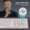 image:imageTECKNET Bluetooth Keyboard Rechargeable 4Device 24GBT  Multidevice Free Switching UltraSlim Numeric Keypad Quiet Full Size Wireless Keyboard for PCLaptopSmart TVPhone