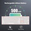 image:imageTECKNET Bluetooth Keyboard Rechargeable 4Device 24GBT  Multidevice Free Switching UltraSlim Numeric Keypad Quiet Full Size Wireless Keyboard for PCLaptopSmart TVPhone