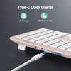 image:imageTECKNET Bluetooth Keyboard Rechargeable 4Device 24GBT  Multidevice Free Switching UltraSlim Numeric Keypad Quiet Full Size Wireless Keyboard for PCLaptopSmart TVPhone