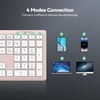 image:imageTECKNET Bluetooth Keyboard Rechargeable 4Device 24GBT  Multidevice Free Switching UltraSlim Numeric Keypad Quiet Full Size Wireless Keyboard for PCLaptopSmart TVPhone