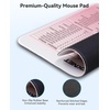 image:imageTECKNET Mouse Pad for Excel Word PowerPoint Windows Shortcuts  Excel Cheat Sheet Desk Pad116x98 Inch NonSlip Waterproof Office Desk Mat Portable Durable Clear Printing BlackPinkMultiSoftware Shortcut