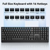 image:imageTECKNET Wired Keyboard UltraSlim USB Keyboard with ScissorSwitch Silent Keys Mechanical Feeling Kyeboard Ergonomic Foldable Stand Plug and Play for PCLaptopMac