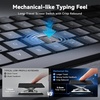 image:imageTECKNET Wired Keyboard UltraSlim USB Keyboard with ScissorSwitch Silent Keys Mechanical Feeling Kyeboard Ergonomic Foldable Stand Plug and Play for PCLaptopMac