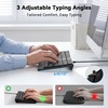image:imageTECKNET Wired Keyboard UltraSlim USB Keyboard with ScissorSwitch Silent Keys Mechanical Feeling Kyeboard Ergonomic Foldable Stand Plug and Play for PCLaptopMac