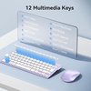 image:imageTECKNET Wireless Keyboard and Mouse Combo Mini Cordless Computer Keyboard and Mouse Set 24GHz Silent Adjustable 1600 DPI Quiet Click LagFree for Computer Laptop PC Windows Mac Chrome OSPurple