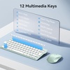 image:imageTECKNET Wireless Keyboard and Mouse Combo Mini Cordless Computer Keyboard and Mouse Set 24GHz Silent Adjustable 1600 DPI Quiet Click LagFree for Computer Laptop PC Windows Mac Chrome OSGreen