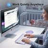 image:imageTECKNET Wireless Keyboard and Mouse Combo Mini Cordless Computer Keyboard and Mouse Set 24GHz Silent Adjustable 1600 DPI Quiet Click LagFree for Computer Laptop PC Windows Mac Chrome OSPurple