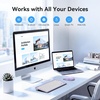 image:imageTECKNET Wireless Keyboard and Mouse Combo Mini Cordless Computer Keyboard and Mouse Set 24GHz Silent Adjustable 1600 DPI Quiet Click LagFree for Computer Laptop PC Windows Mac Chrome OSPurple