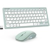 image:imageTECKNET Wireless Keyboard and Mouse Combo Mini Cordless Computer Keyboard and Mouse Set 24GHz Silent Adjustable 1600 DPI Quiet Click LagFree for Computer Laptop PC Windows Mac Chrome OSGreen