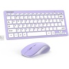 image:imageTECKNET Wireless Keyboard and Mouse Combo Mini Cordless Computer Keyboard and Mouse Set 24GHz Silent Adjustable 1600 DPI Quiet Click LagFree for Computer Laptop PC Windows Mac Chrome OSPurple