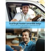 image:imageTECKNET Bluetooth Trucker Wireless Headset Noise Cancelling Mic for Work  Single Ear 50Hrs Battery 3 EQ Music Modes Clear Mic Wireless Headset for PC Truck Drivers Office amp Call CenterBlack