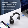 image:imageTECKNET Bluetooth Trucker Wireless Headset Noise Cancelling Mic for Work  Single Ear 50Hrs Battery 3 EQ Music Modes Clear Mic Wireless Headset for PC Truck Drivers Office amp Call CenterBlack
