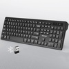 image:imageTECKNET Wireless Keyboards Full Size Bluetooth24G USB for Windows Black  External Cordless Computer Keyboard with Number Pad Multi Device for PC Desktop Laptop Chromebook AAA Battery OperatedBlack