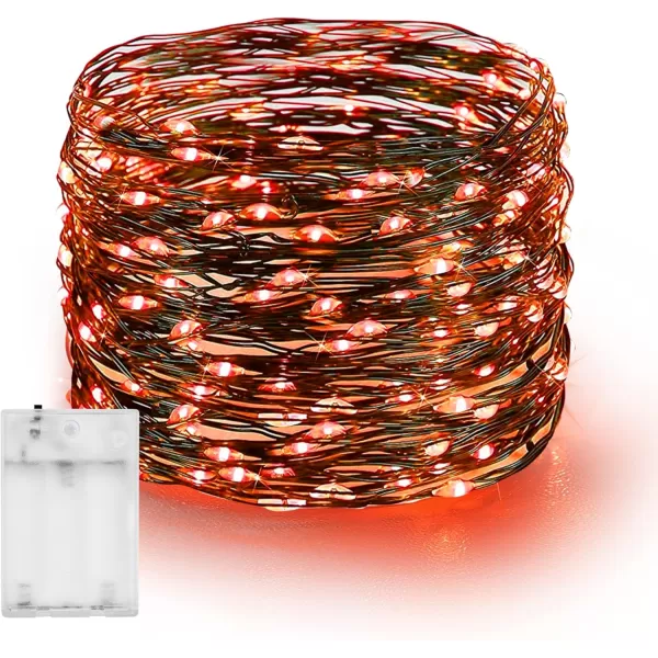 Dazzle Bright Fairy String Lights 20FT 60 LED Copper Wire Battery Operated Waterproof Lights Halloween Decorations for Indoor Home Outdoor Patio Yard Party Decor 2 Pack