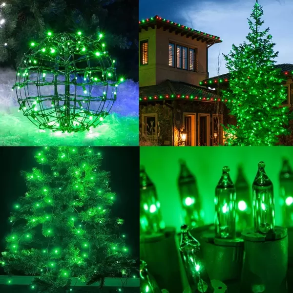 Dazzle Bright MultiColored Christmas Mini String Lights 20FT 100 Count Incandescent Waterproof Fairy Lights Plug in Connectable Christmas Decorations for Indoor Outdoor Home Party Garden YardGreen