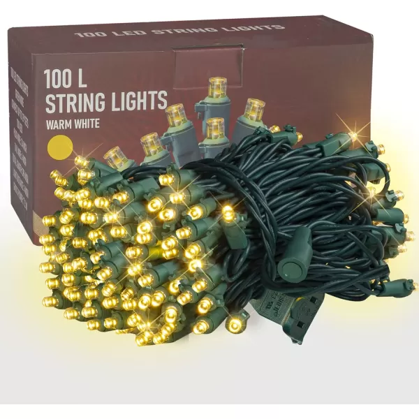 Dazzle Bright 33FT 100 LED Christmas String Lights  360 LED 12FT x 5 FT Christmas Net Lights