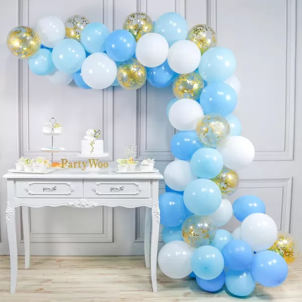 Dazzle Bright 100 PCS Blue Balloons Latex Balloons Different Party Balloon Kit for Balloon Garland Arch Birthday Party Graduation Baby Shower Wedding Holiday Decoration 1812105 Inch