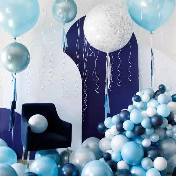 Dazzle Bright 100 PCS Blue Balloons Latex Balloons Different Party Balloon Kit for Balloon Garland Arch Birthday Party Graduation Baby Shower Wedding Holiday Decoration 1812105 Inch