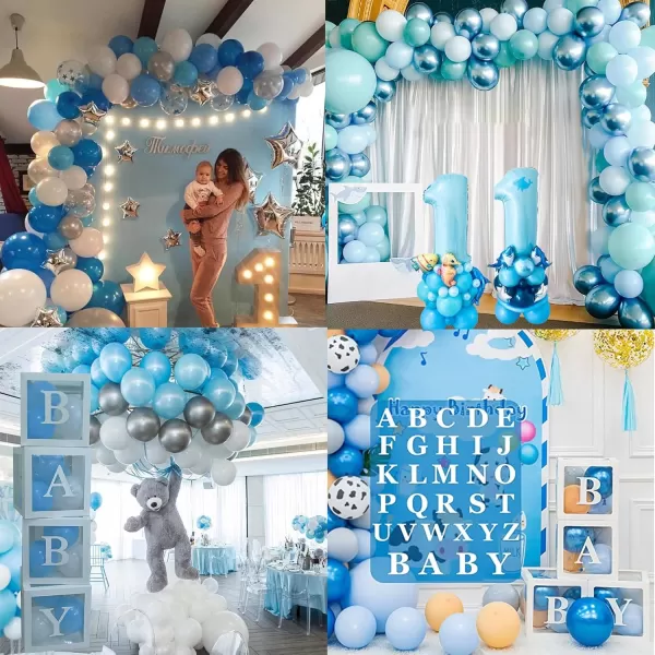 Dazzle Bright 100 PCS Blue Balloons Latex Balloons Different Party Balloon Kit for Balloon Garland Arch Birthday Party Graduation Baby Shower Wedding Holiday Decoration 1812105 Inch