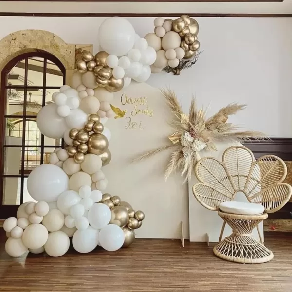 Dazzle Bright 100 PCS White Balloons Latex Balloons Different Party Balloon Kit for Balloon Garland Arch Birthday Party Graduation Baby Shower Wedding Holiday Decoration 1812105 Inch