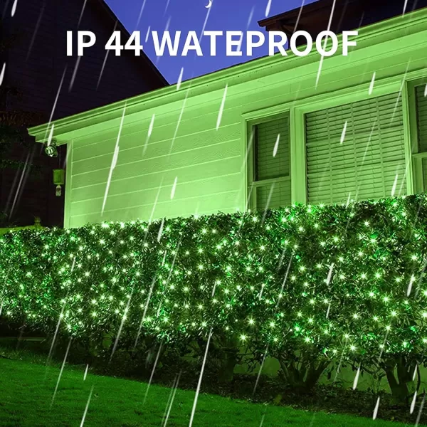 Dazzle Bright Christmas 360 LED Net Lights 12FT x 5 FT Connectable Waterproof String Lights with 8 Modes Christmas Decorations for Indoor Outdoor Xmas Party Yard Garden Decor WhiteGreen