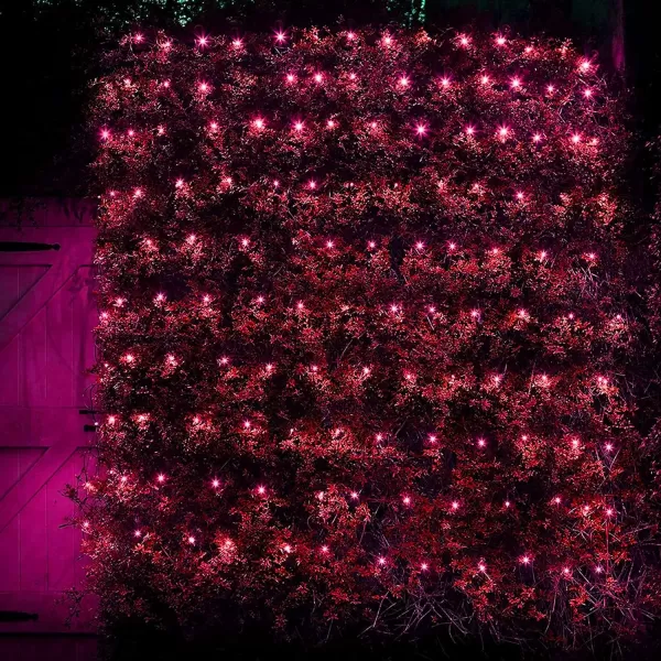 Dazzle Bright Christmas 360 LED Net Lights 12FT x 5 FT Connectable Waterproof String Lights with 8 Modes Christmas Decorations for Indoor Outdoor Xmas Party Yard Garden Decor WhiteRed