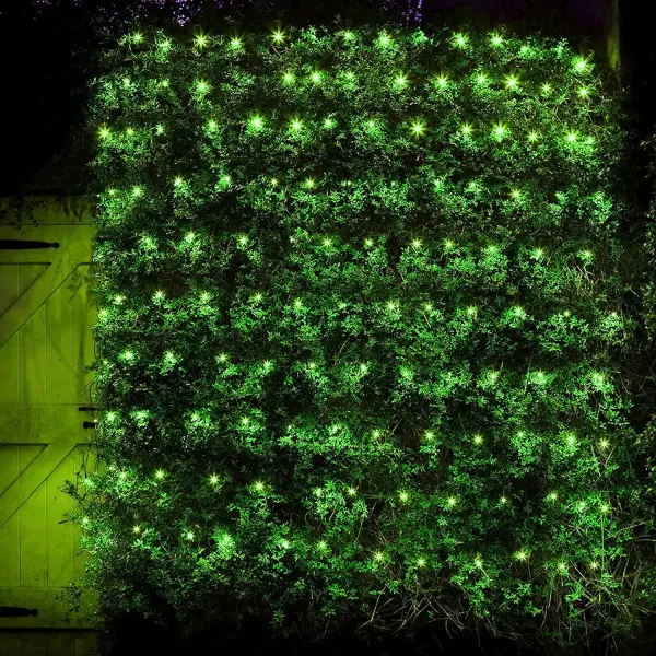 Dazzle Bright Christmas 360 LED Net Lights 12FT x 5 FT Connectable Waterproof String Lights with 8 Modes Christmas Decorations for Indoor Outdoor Xmas Party Yard Garden Decor WhiteGreen