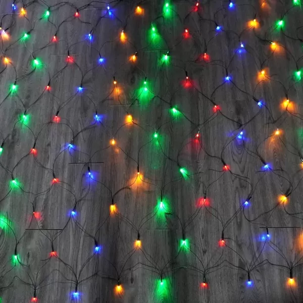 Dazzle Bright Christmas Net Lights 360 LED 12FT x 5 FT Green Wire Waterproof Connectable String Lights with 8 Modes Christmas Outdoor Lights for Bush Garden Party Wedding Holiday Decoration WhiteMulticolor