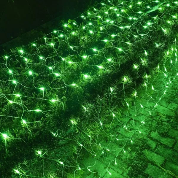 Dazzle Bright Christmas 360 LED Net Lights 12FT x 5 FT Connectable Waterproof String Lights with 8 Modes Christmas Decorations for Indoor Outdoor Xmas Party Yard Garden Decor WhiteGreen