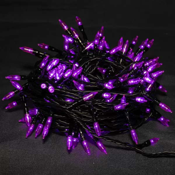 Dazzle Bright 200 LED Christmas Mini String Lights 65FT Connectable Waterproof 8 Modes Fairy Lights for Indoor Outdoor Patio Garden Holiday Party Decorations Warm WhitePurple