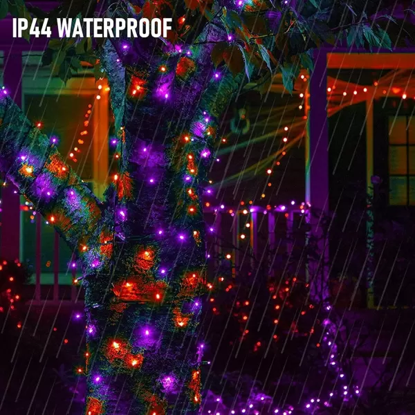 Dazzle Bright Battery Operated Christmas Lights 2 Pack Total 32FT 100LED Clear Mini String Lights Waterproof with 8 Modes for Xmas Indoor Outdoor Yard Holiday Wedding Decorations Red and GreenPurple  Orange