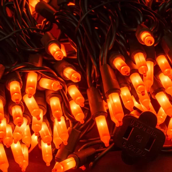 Dazzle Bright St Patricks Day Lights 20FT 100 Count Incandescent Waterproof Mini String Lights Plug in Connectable Christmas Decoration for Indoor Outdoor Home Party Garden Yard GreenOrange