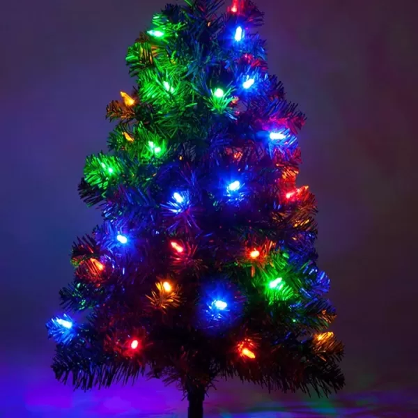 Dazzle Bright 2 Pack Battery Operated Christmas Lights Total 100LED 32FT String Lights with 8 Modes Waterproof Christmas Decorations for Indoor Outdoor Party Decor MultiColored