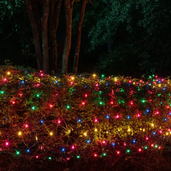 Dazzle Bright 2 Pack Battery Operated Christmas Lights Total 100LED 32FT String Lights with 8 Modes Waterproof Christmas Decorations for Indoor Outdoor Party Decor MultiColored
